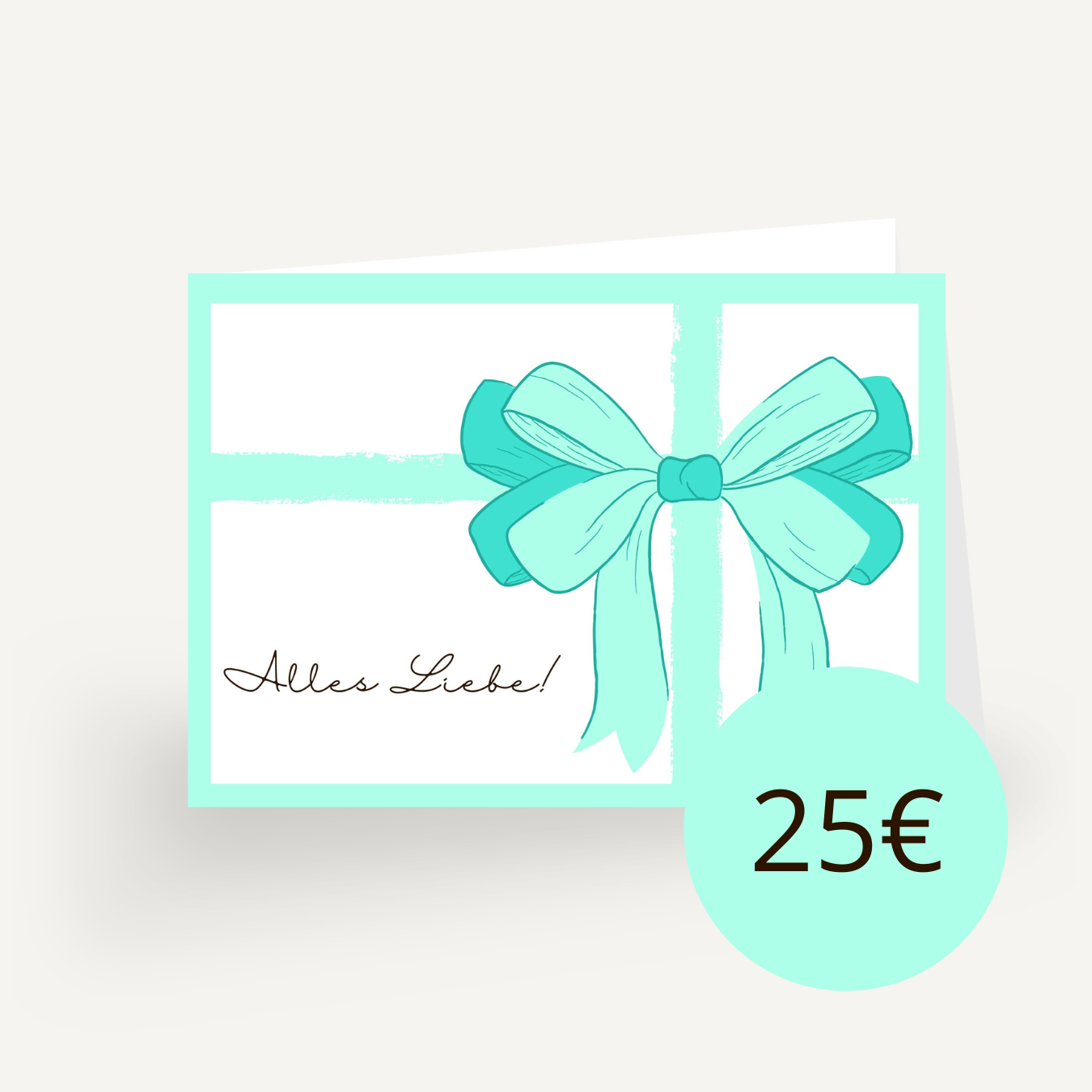25 Euro Gutschein - Alles Liebe mit Schleife