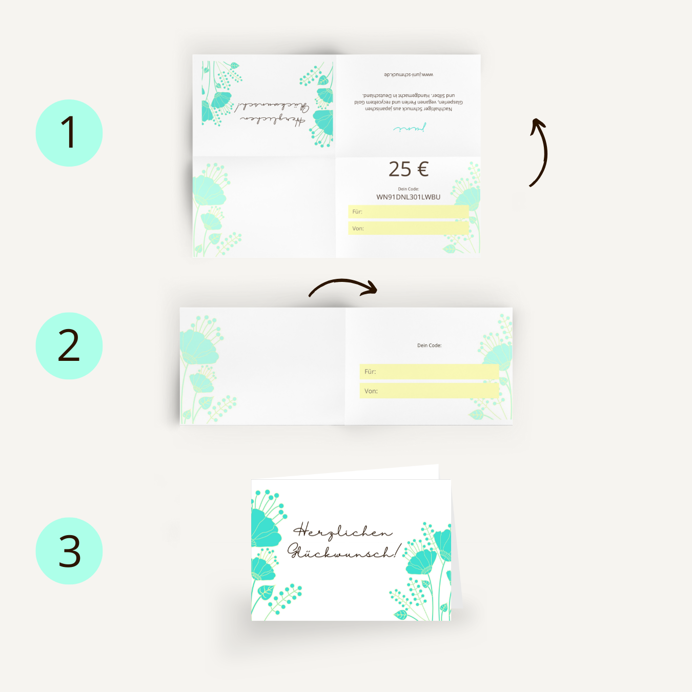 25 Euro Gutschein - Herzlichen Glückwunsch