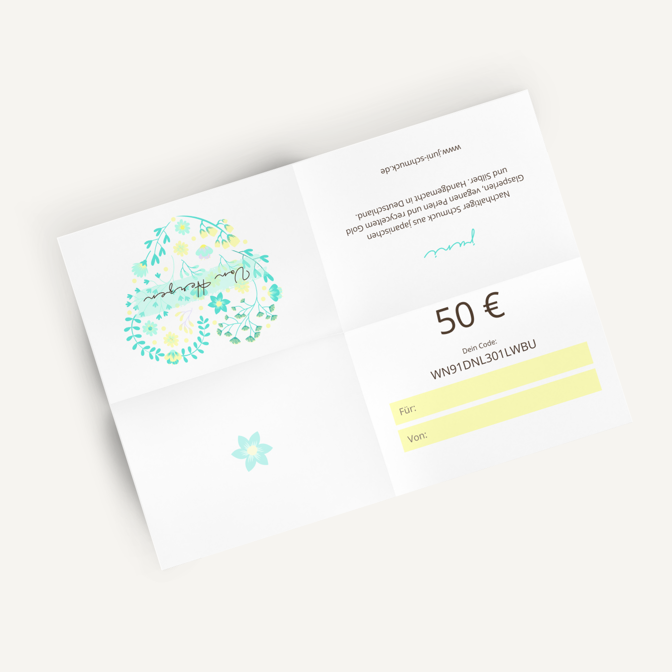 50 Euro Gutschein - von Herzen