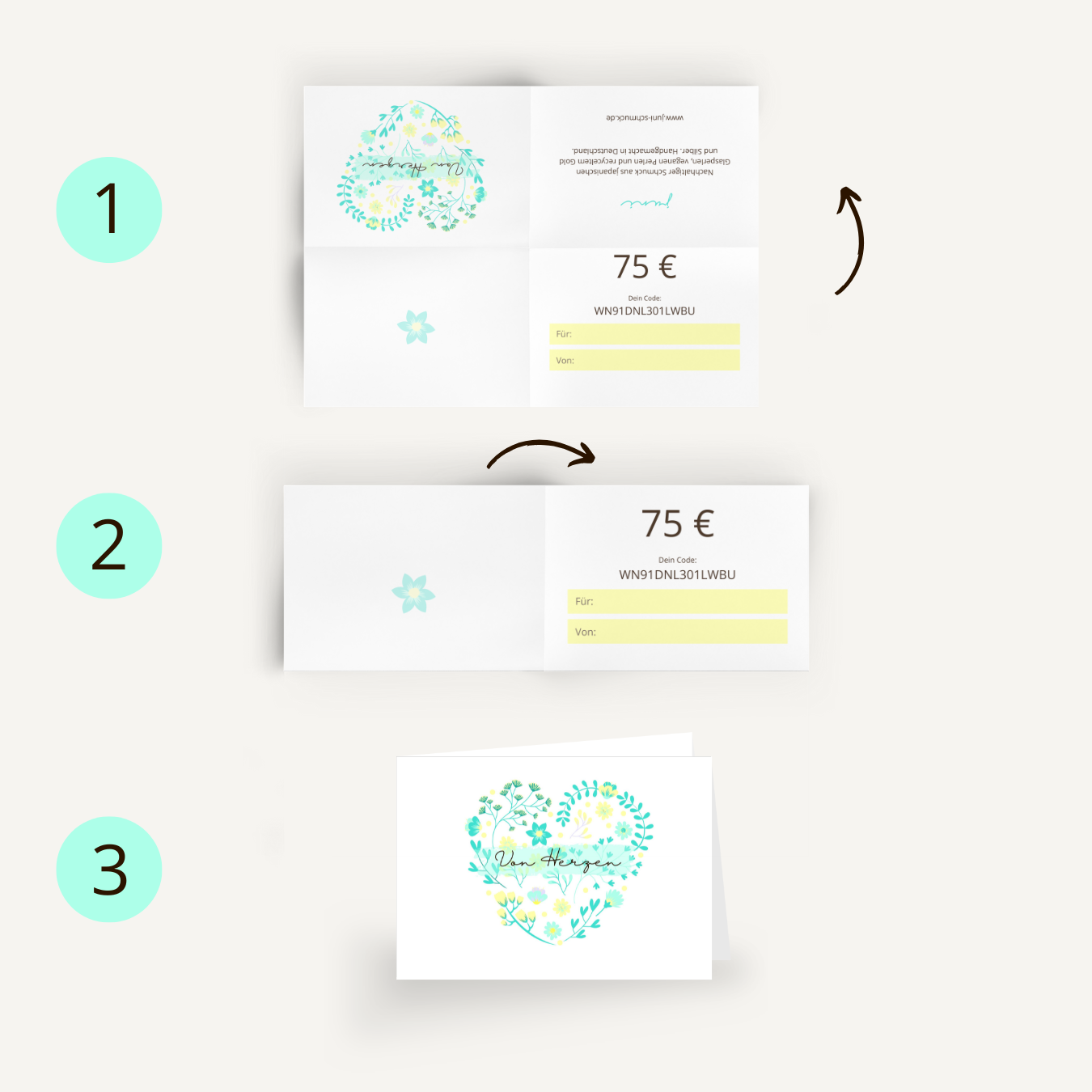 75 Euro Gutschein - von Herzen