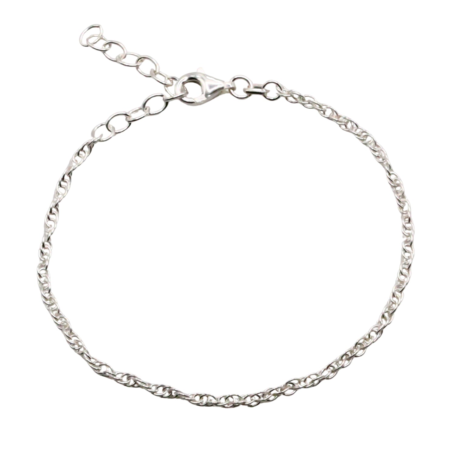 silberarmband leicht gedreht