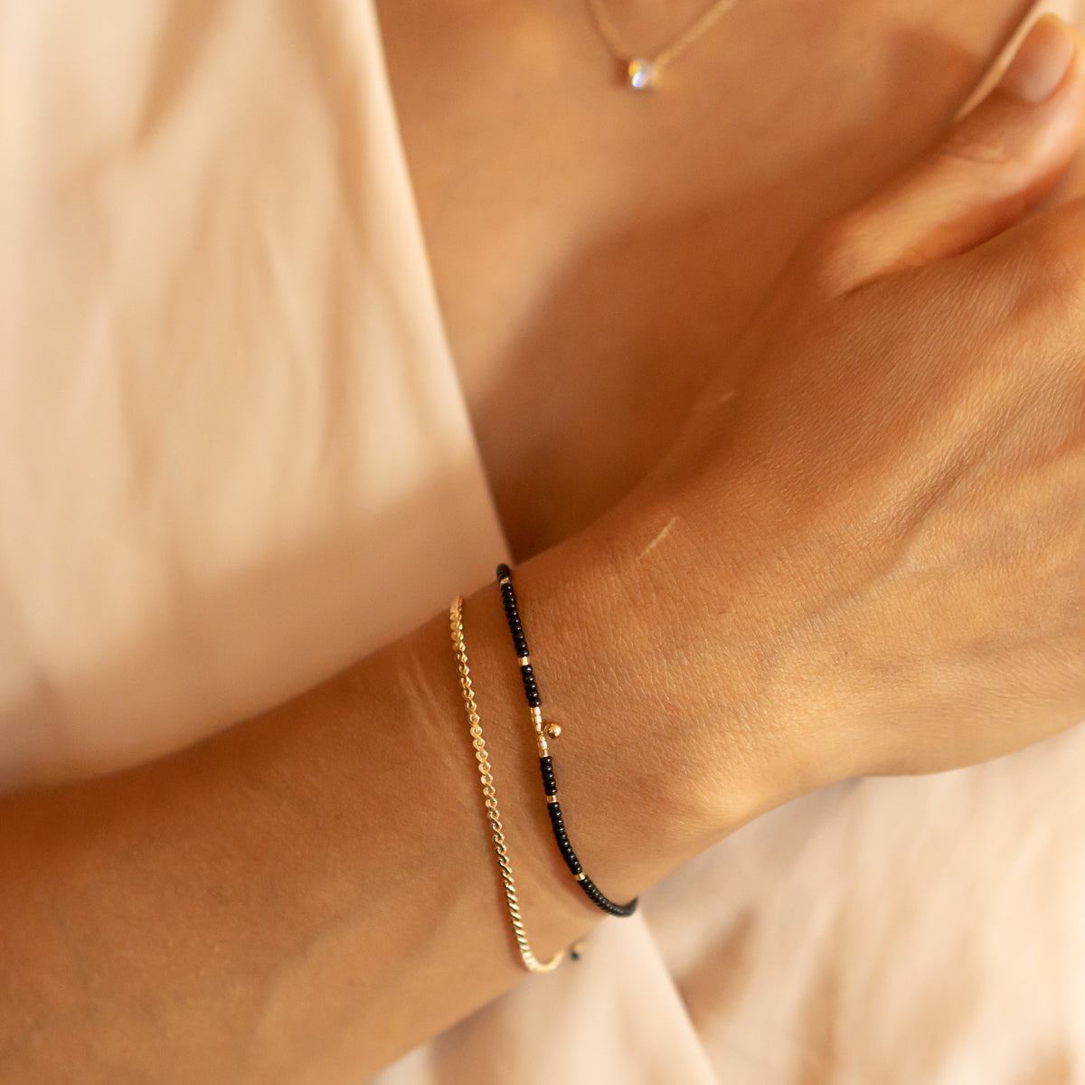 armbandset gold schwarz