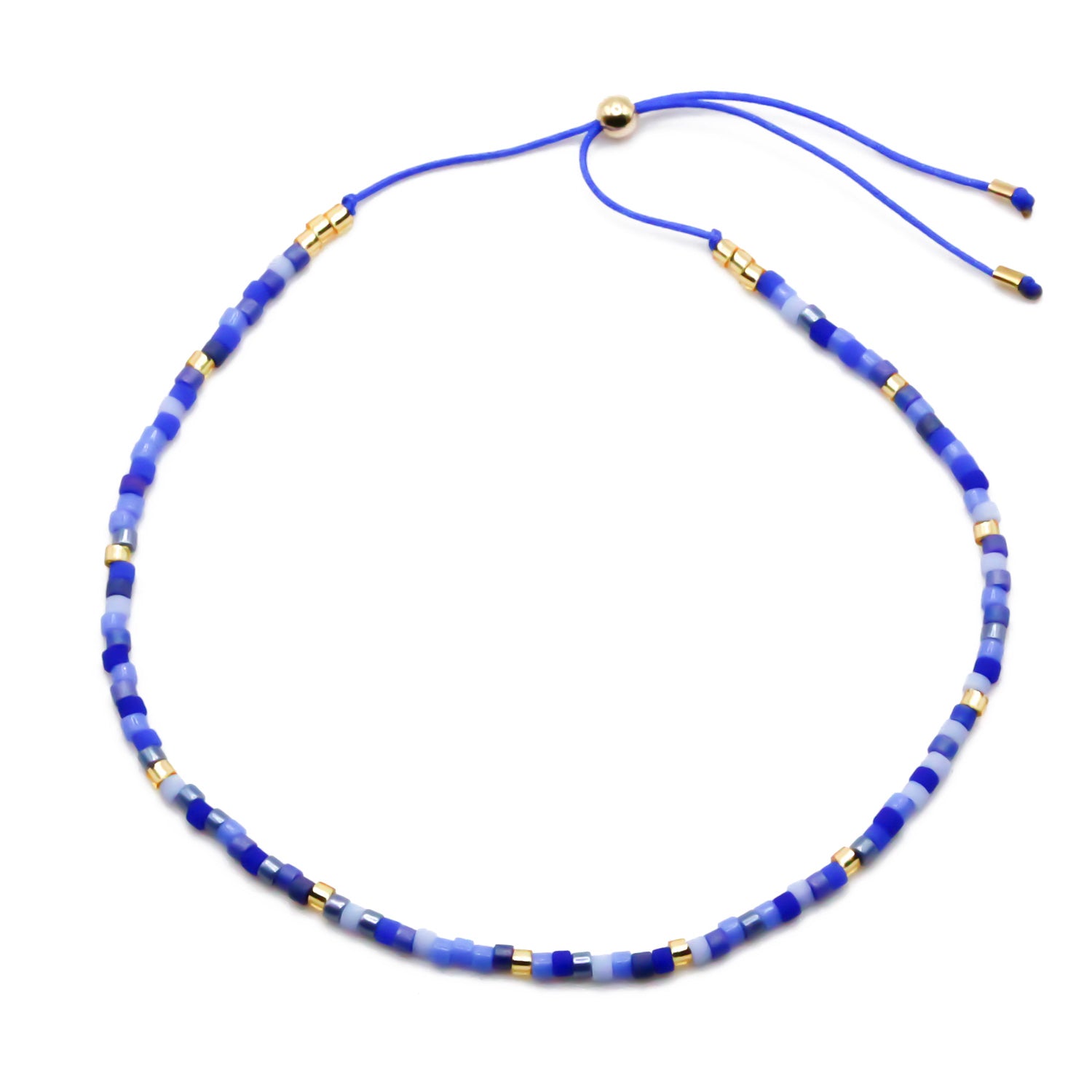 Blaues Perlenarmband