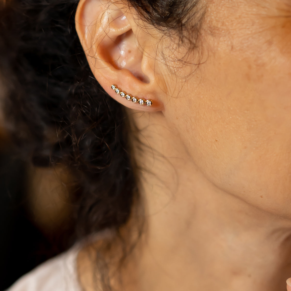 Earclimber Gold Ohrring