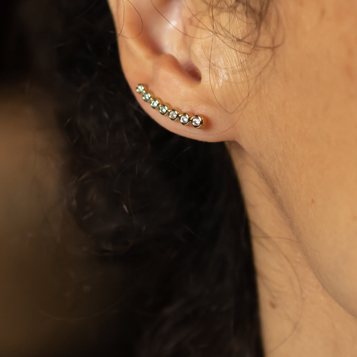 Earclimber Gold Ohrring