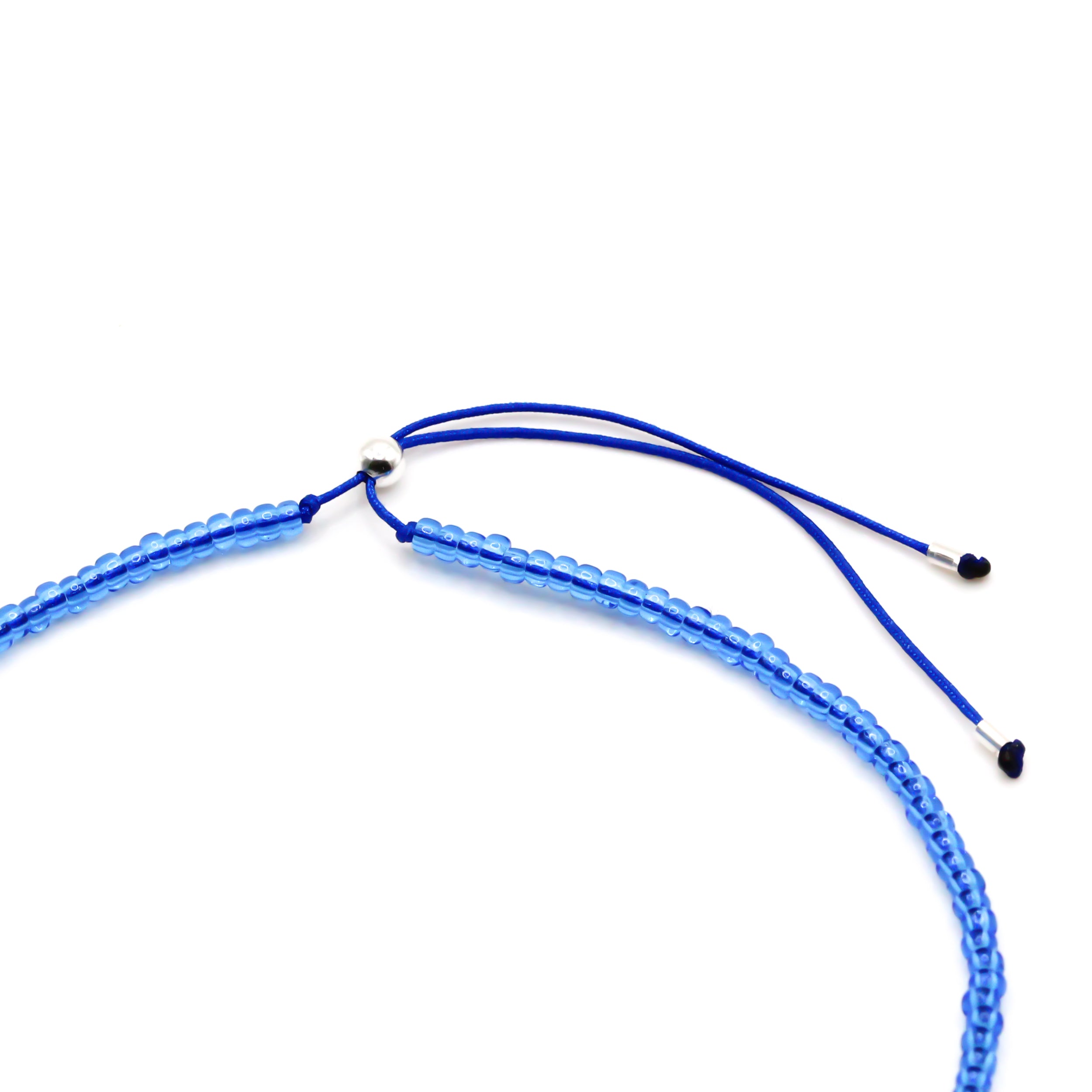 Blaues Fußkettchen Crystal Wave