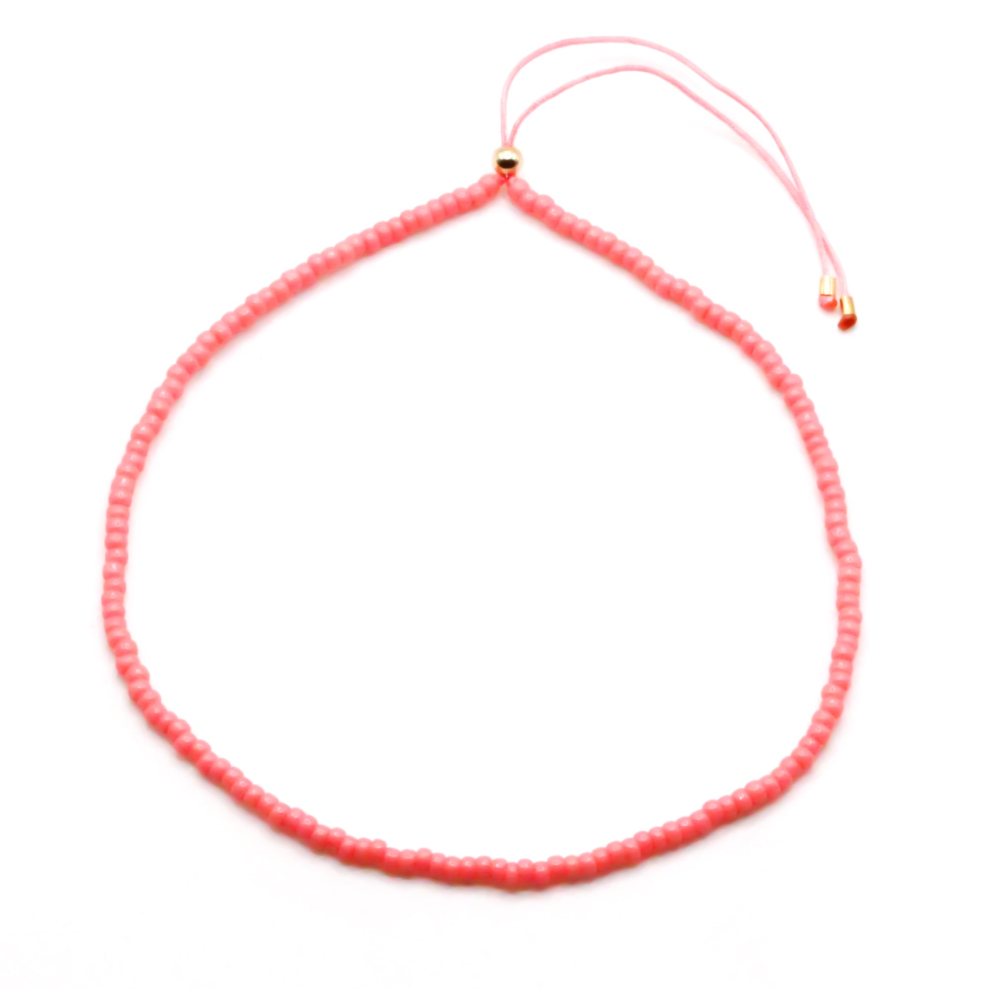 damen perlen fußkettchen rosa