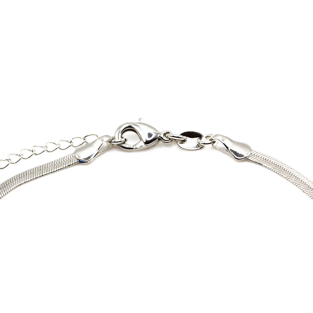 Fußkette Rhodium