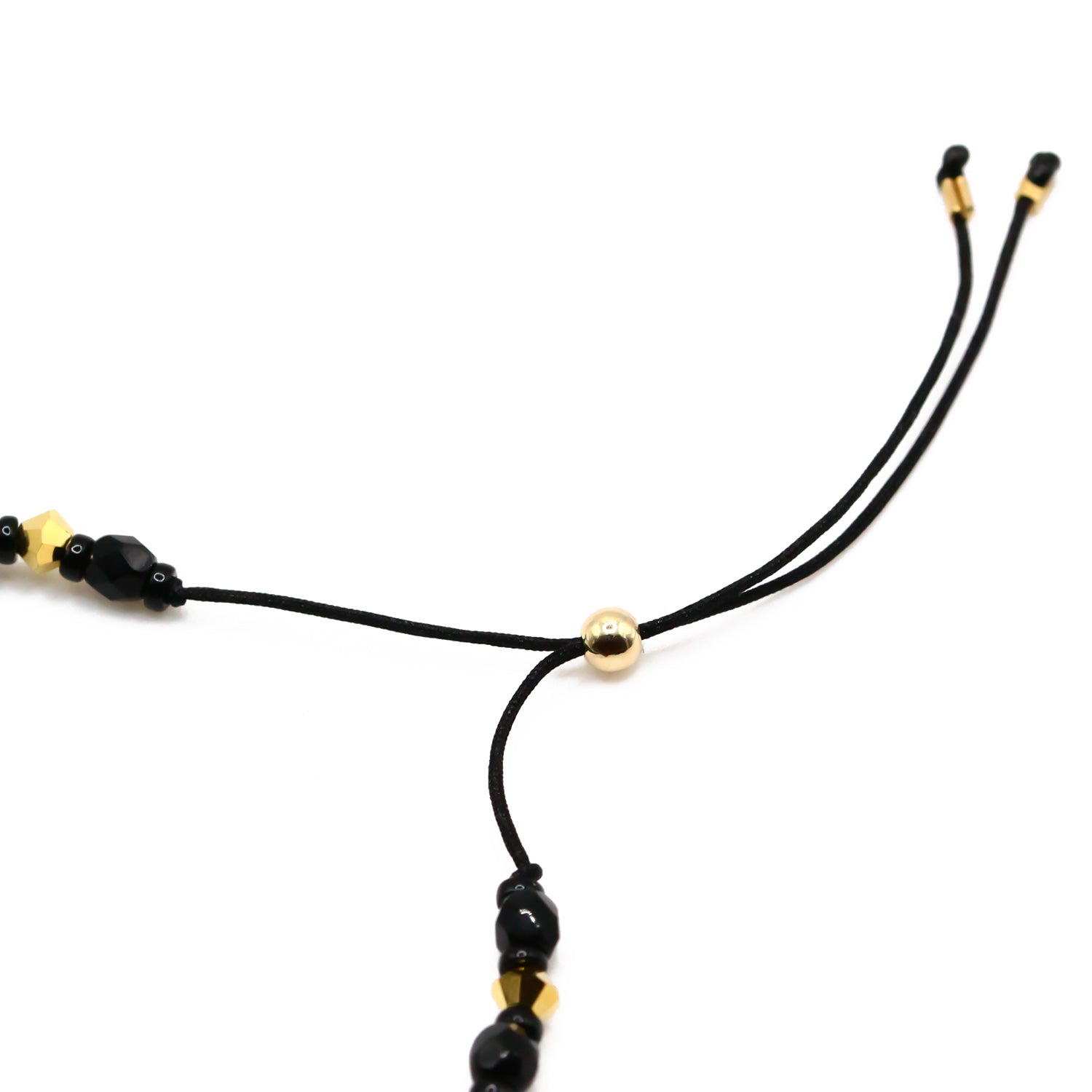 Perlenarmband schwarz
