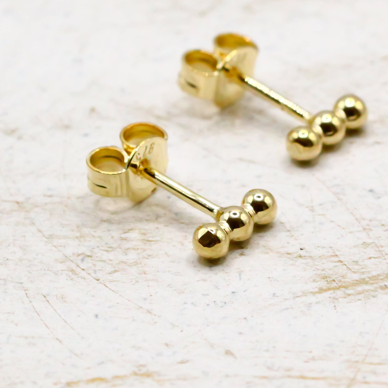 Gold Ohrstecker Kugeln