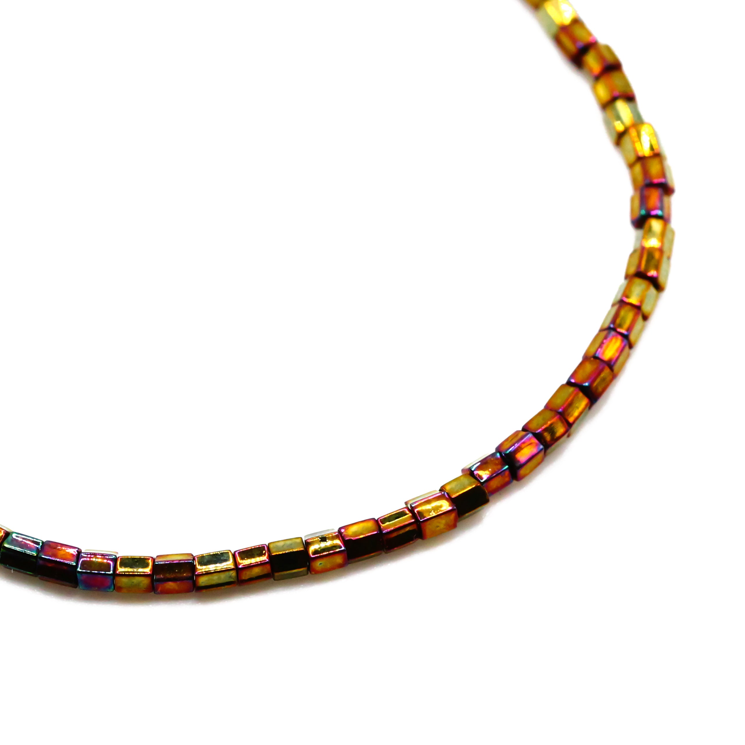 Perlenarmarmband gold braun