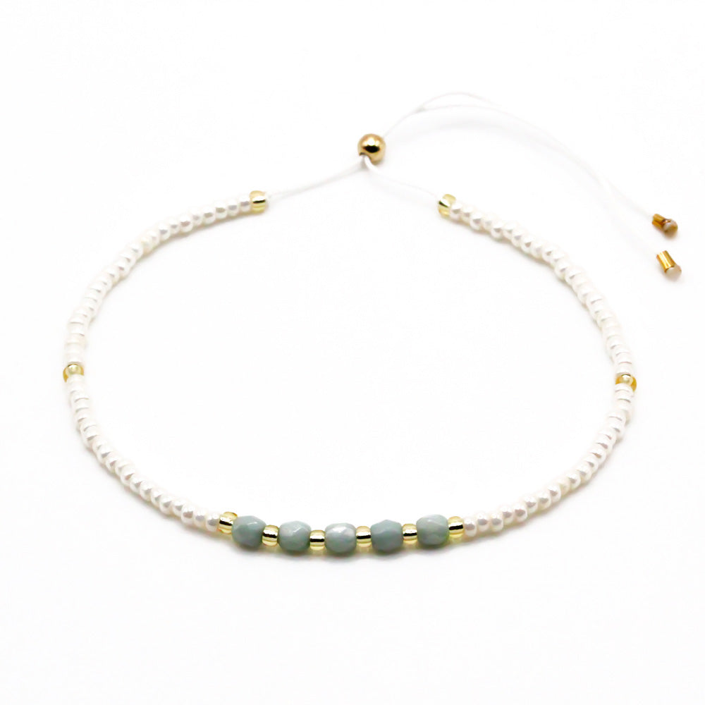 Perlenarmband cremeweiss