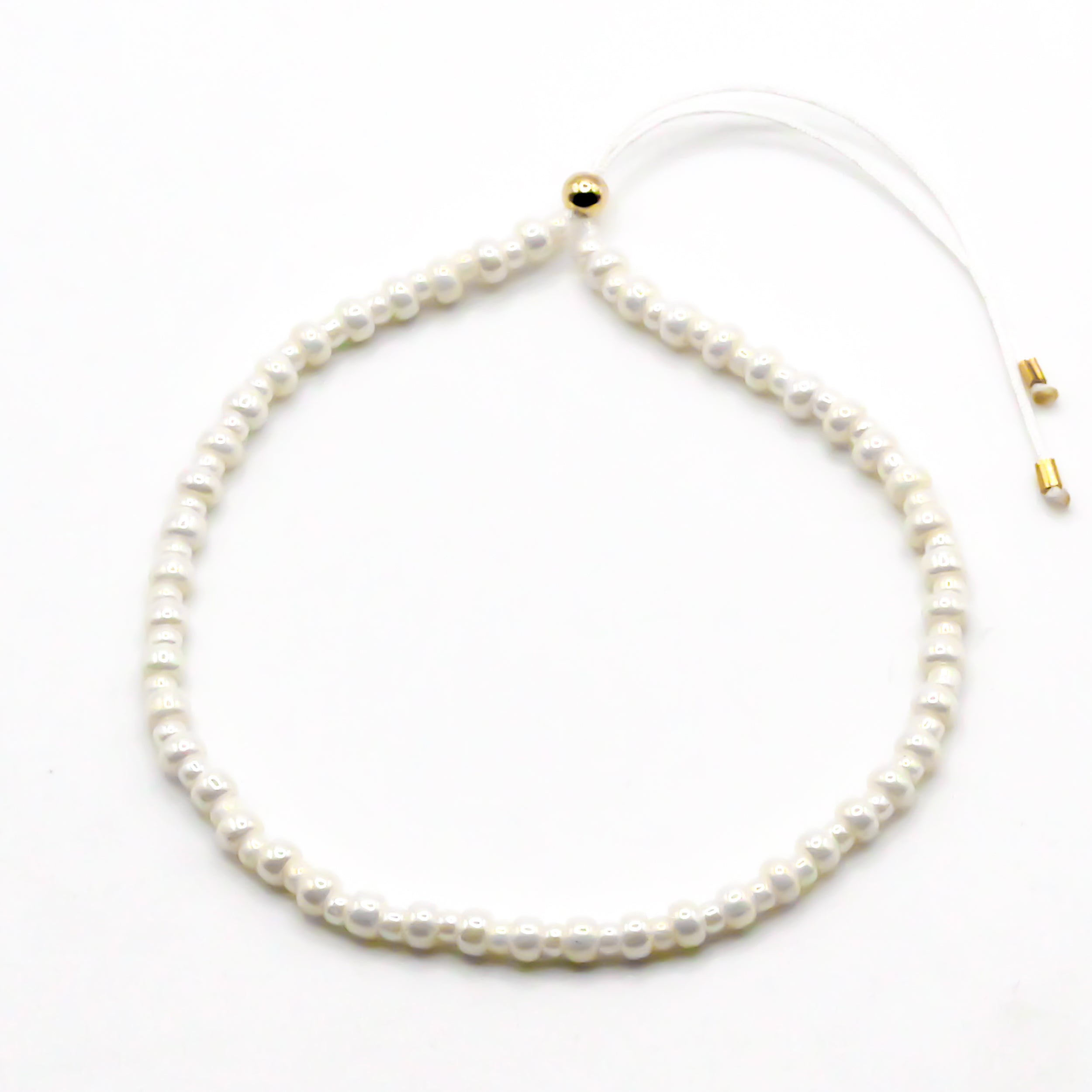creme weißes perlen armband für damen