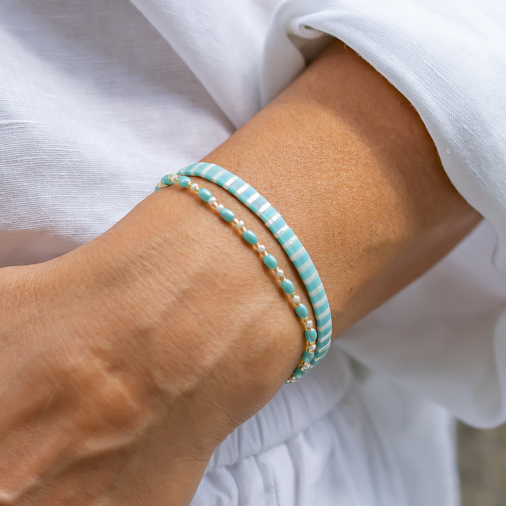blaue sommer armbänder
