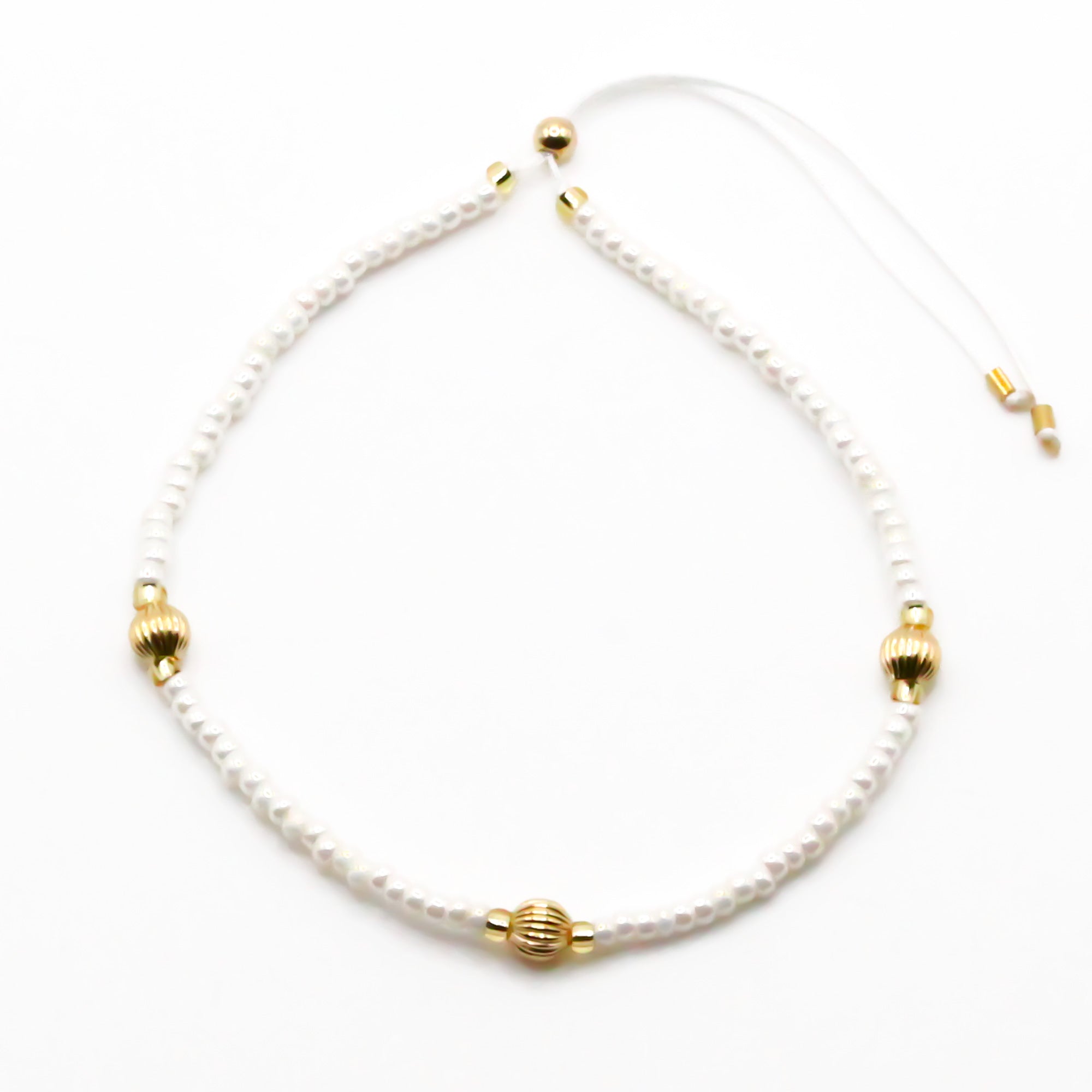 Perlenarmband Elise - creme weiss