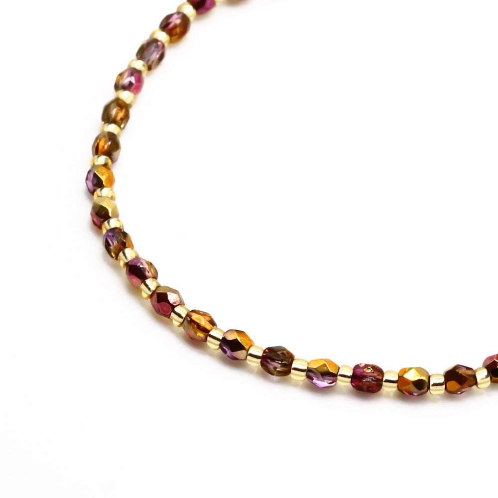 Perlenarmband kristalle lila