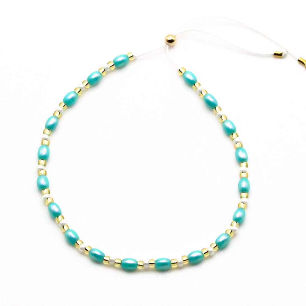 perlenarmband türkis sommer