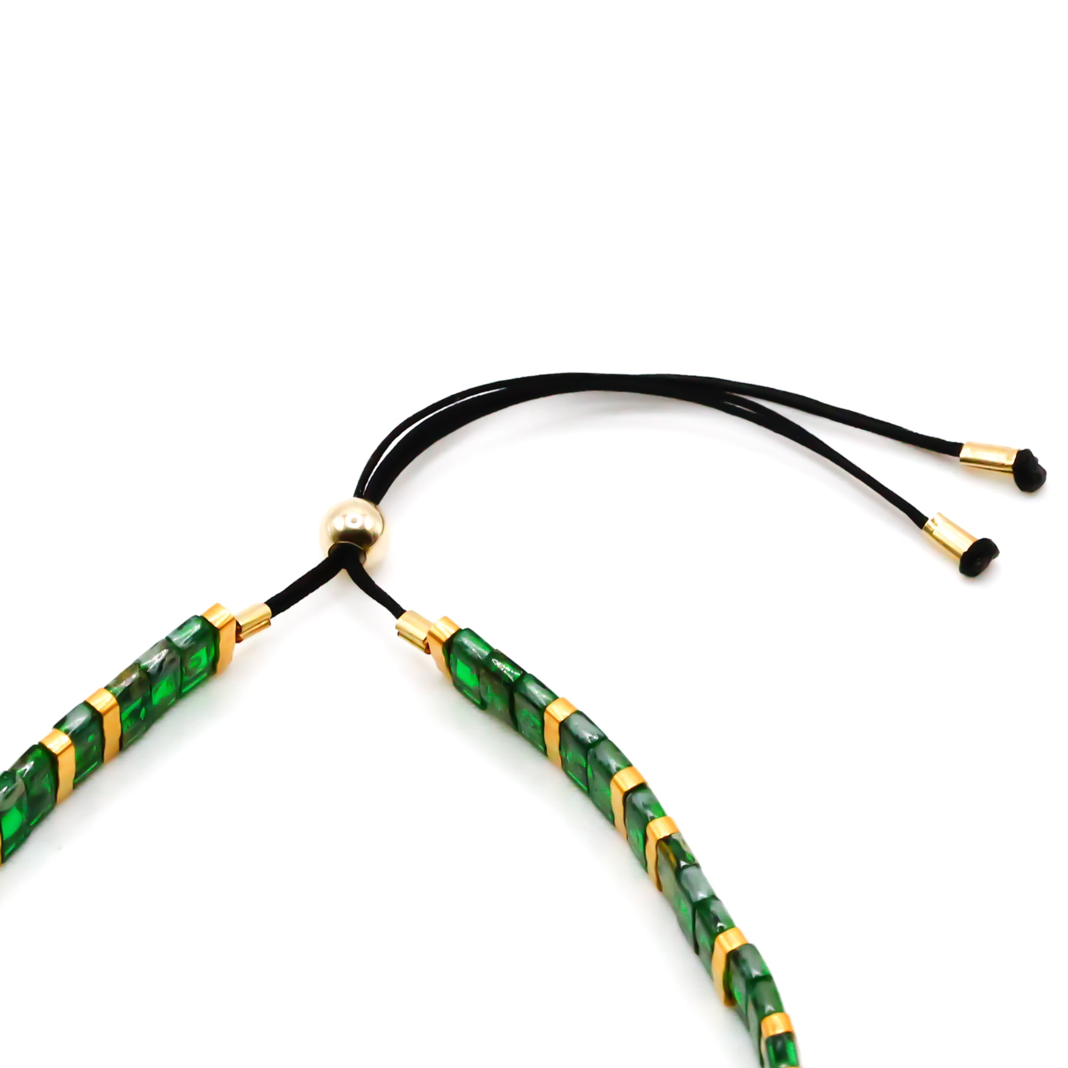 Damen Perlenarmband grün