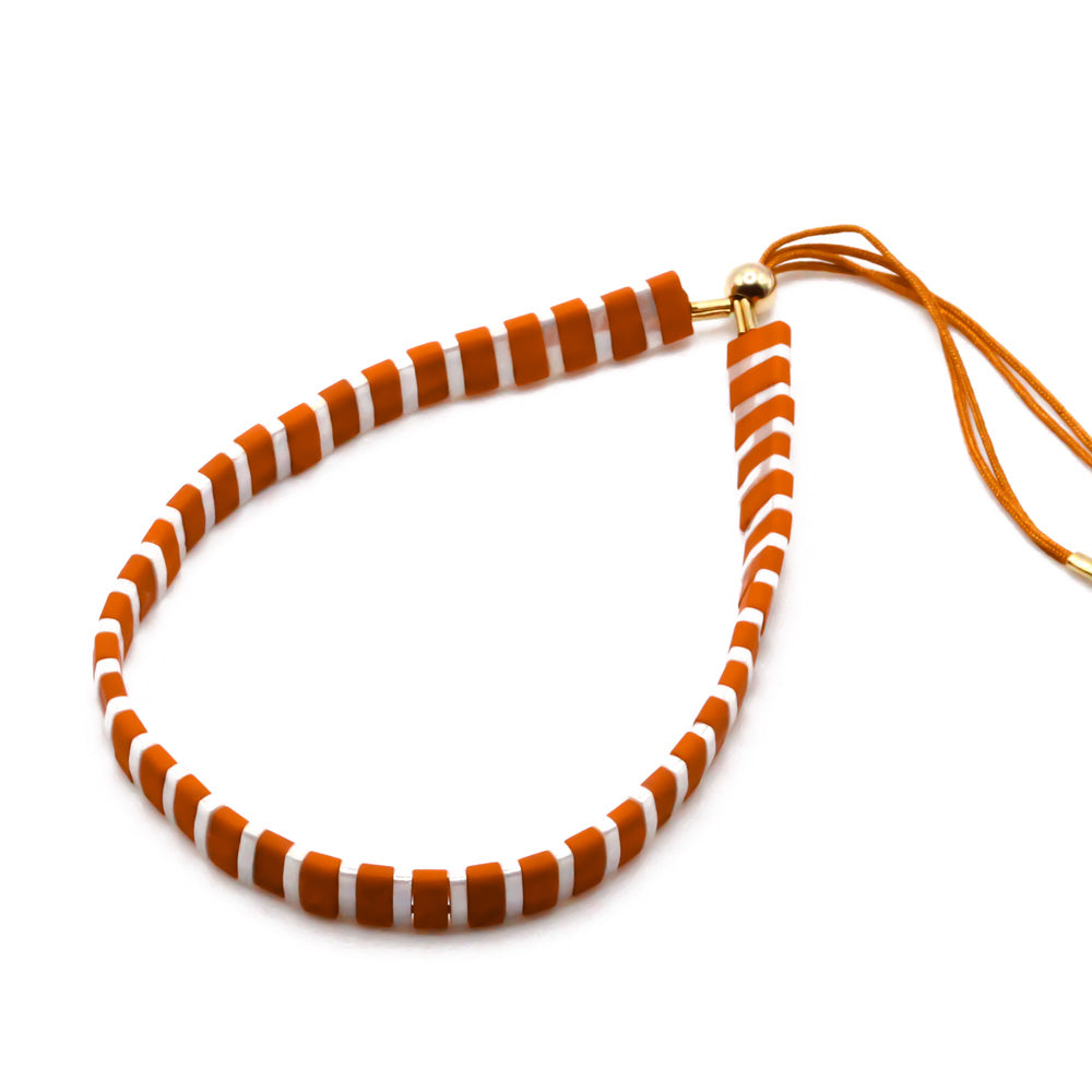 rotbraunes Perlenarmband für Herbst