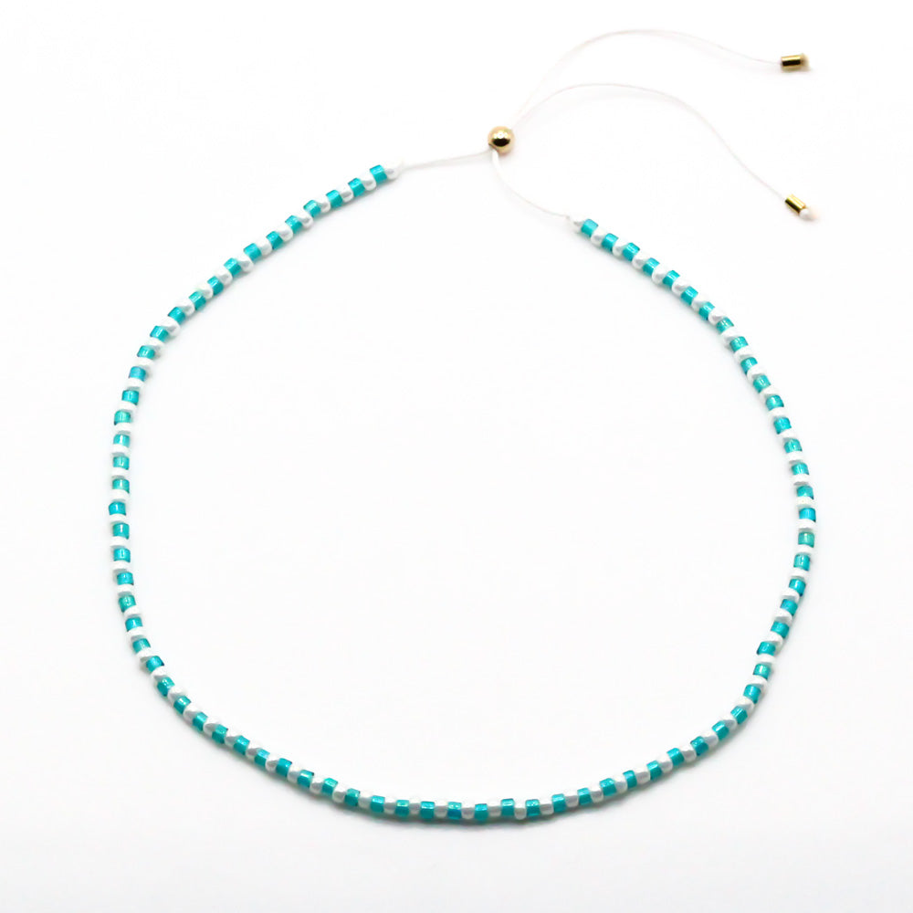 perlenfusskette blau