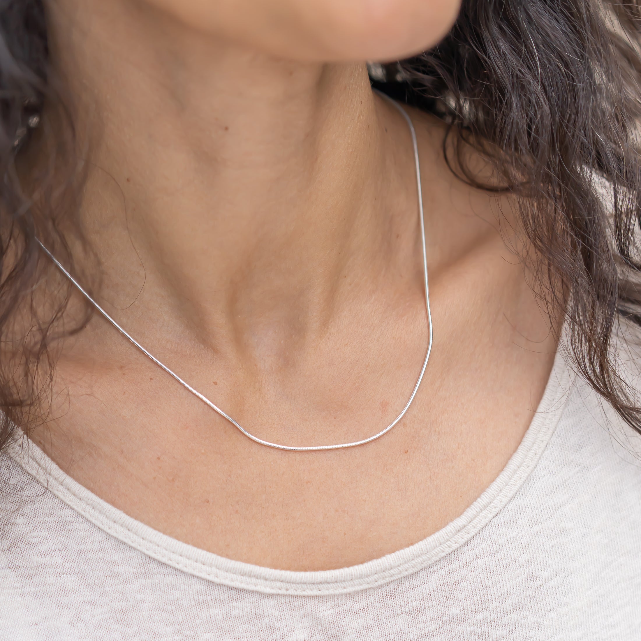 halskette choker schlangenkette silber