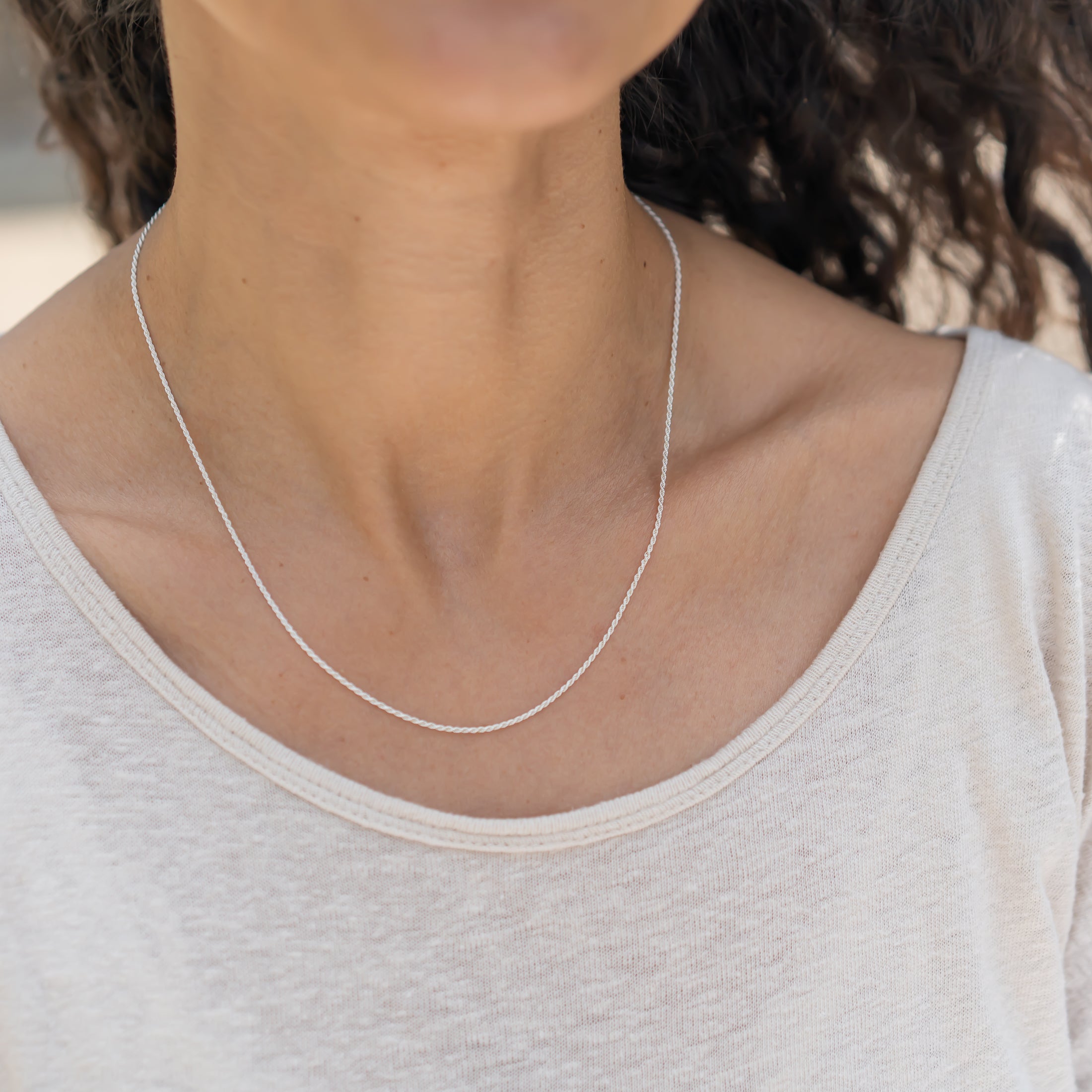 feine damen silberkette halskette choker kordelkette