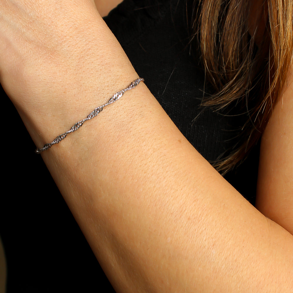 armband aus recyceltem silber