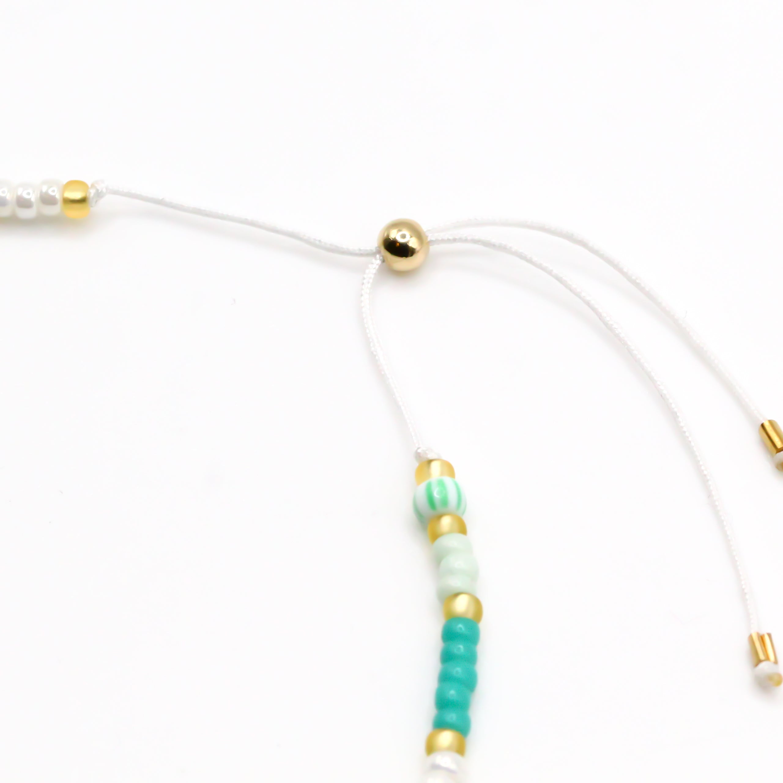 Sommerarmband türkis Verschluss gold