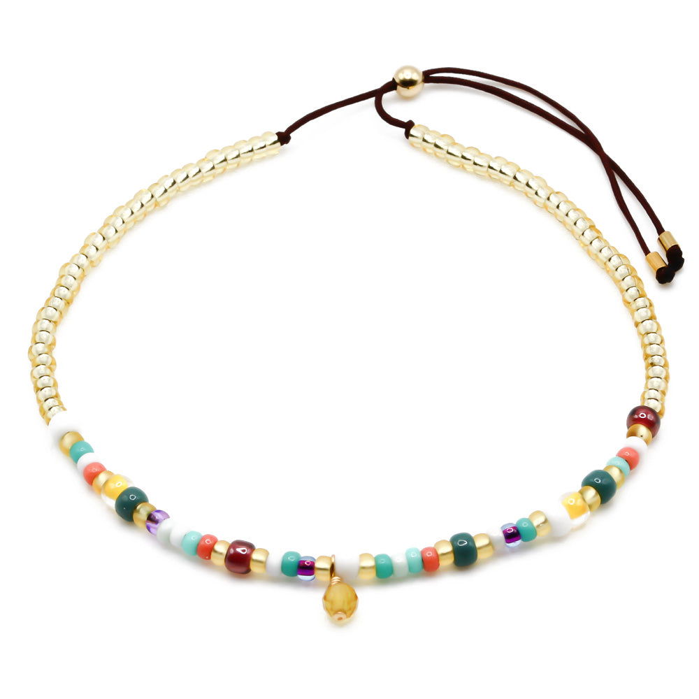 Buntes Boho Perlenarmband