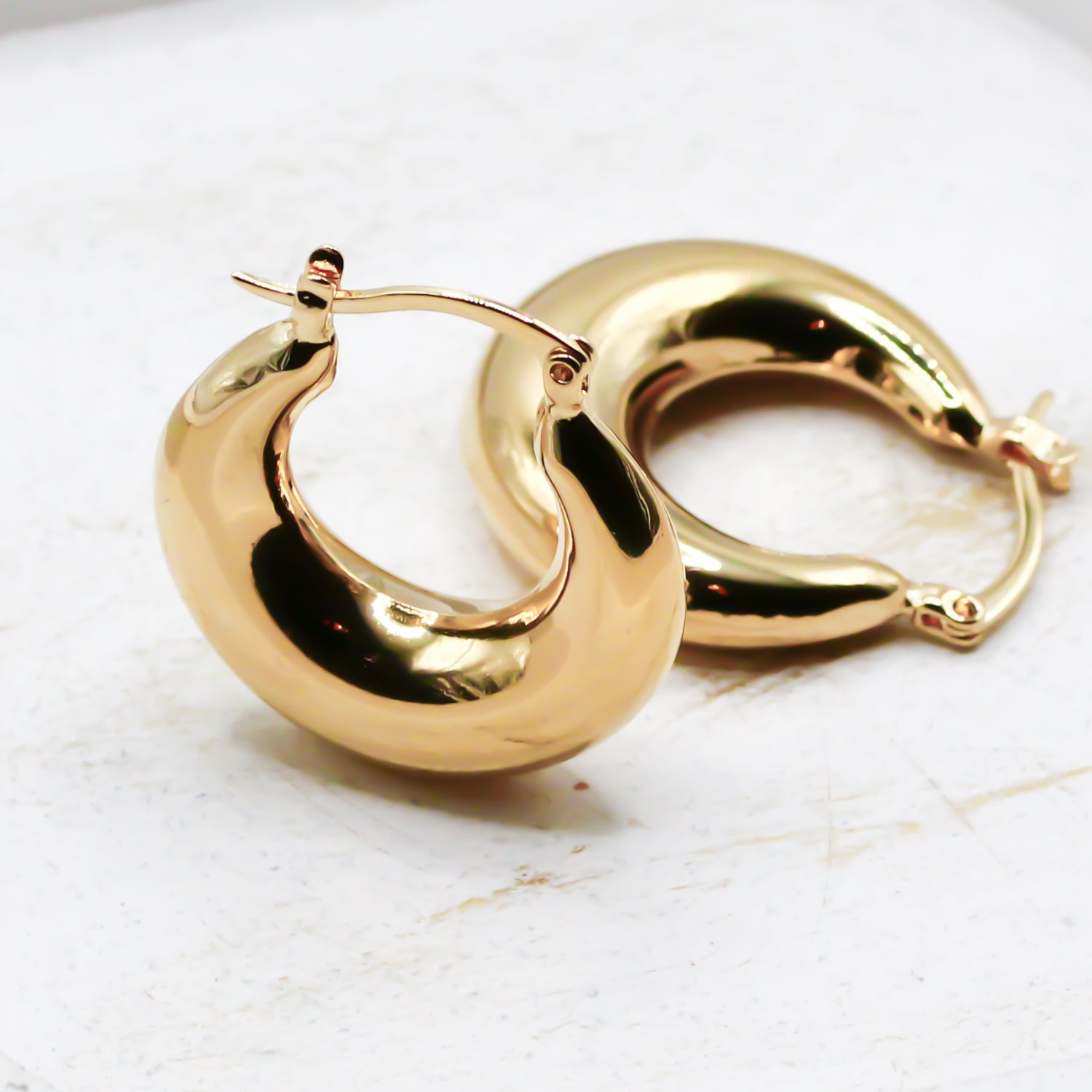 Statement Creolen Gold rund