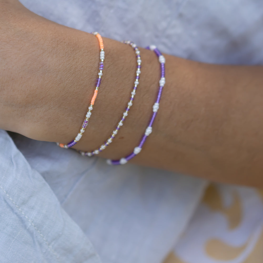 Sommer armband set lila