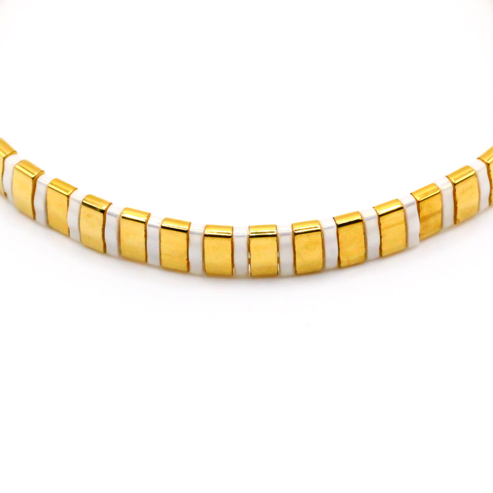 Tila Perlen Armbänder aus Glasperlen und recyceltem Gold