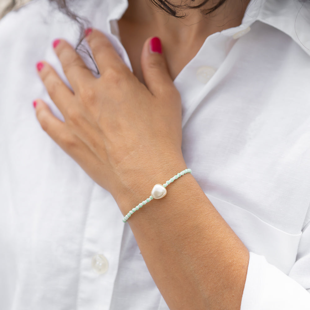 perlenarmband pastell grün
