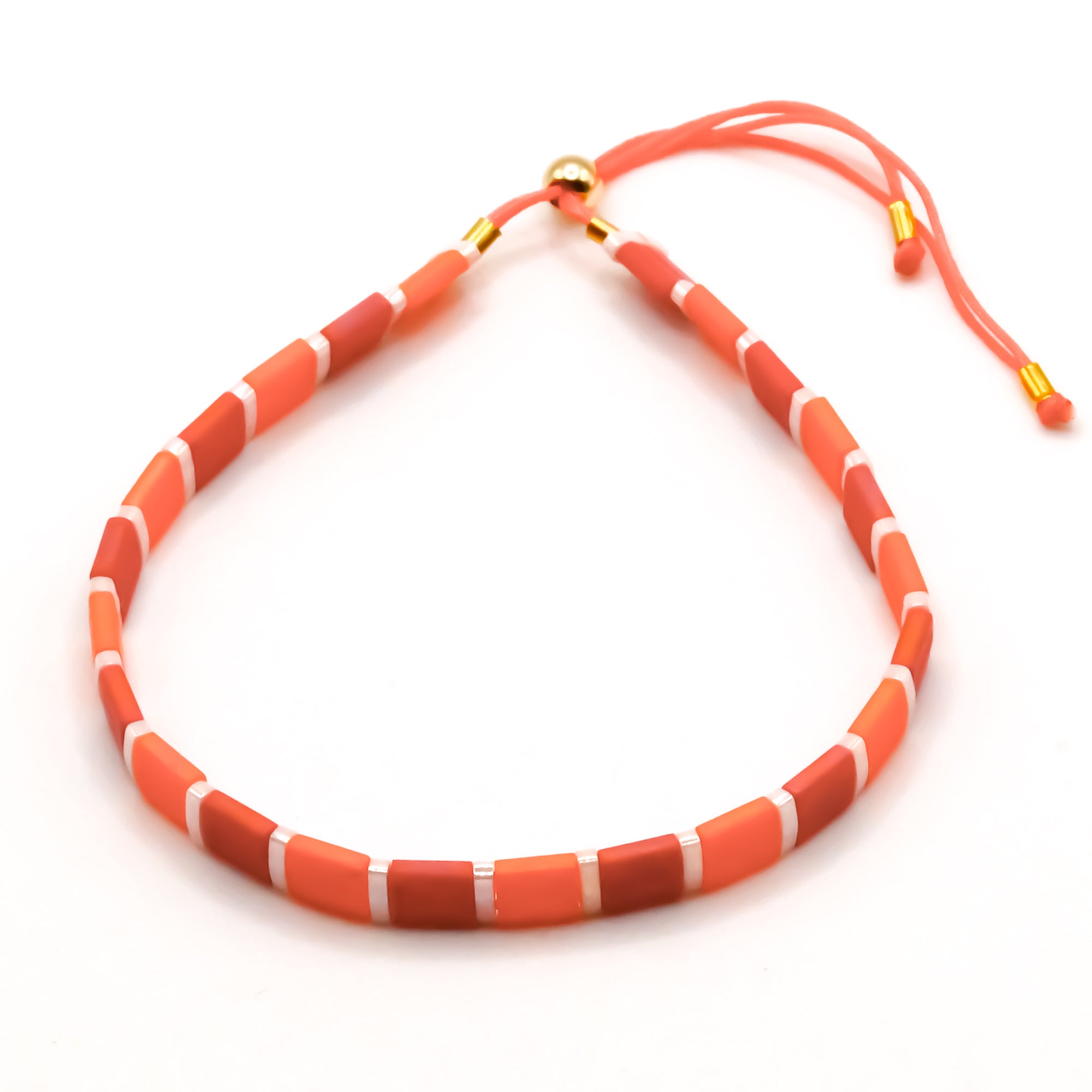 perlenarmband orange apricot rot