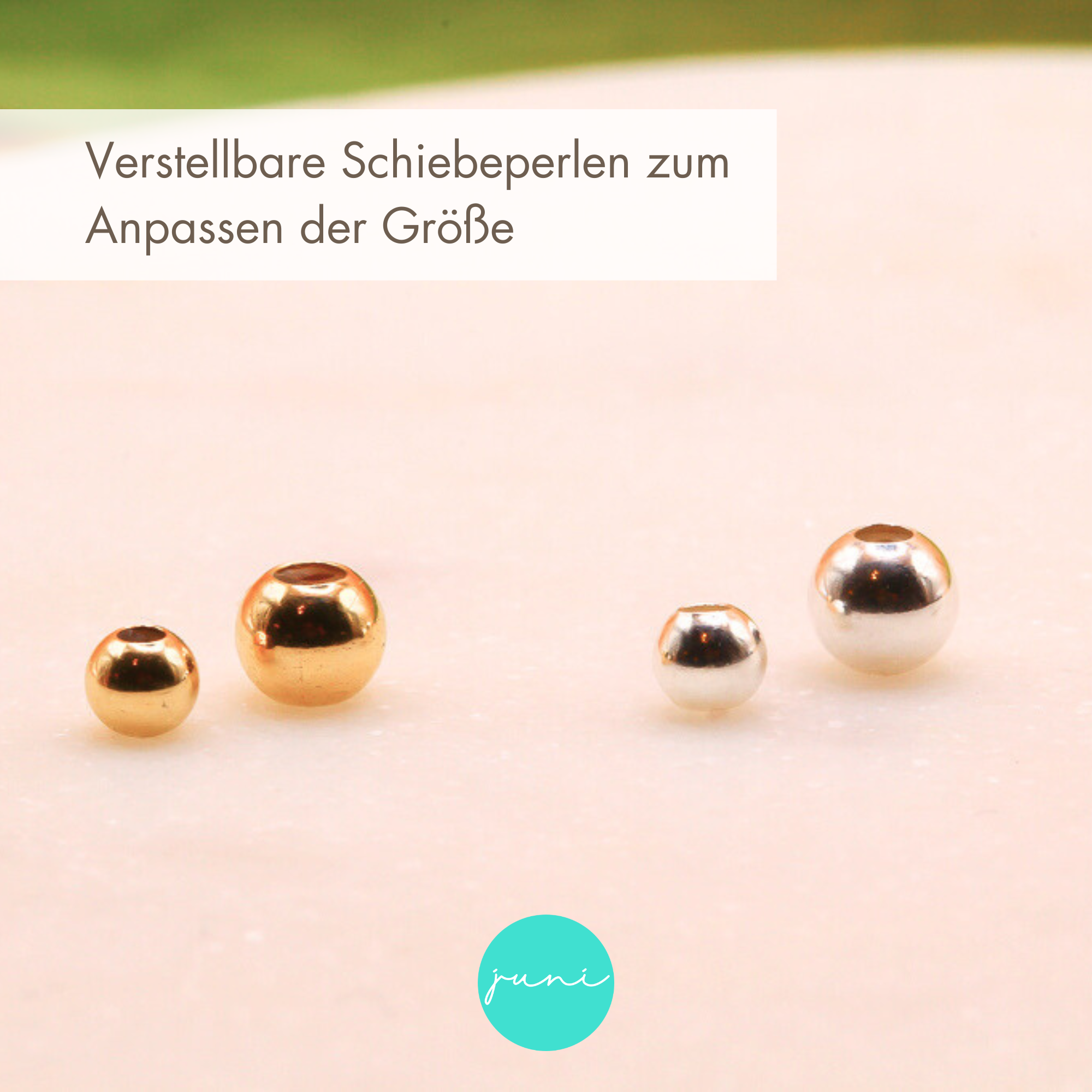 verstellbare perlenarmbänder mit schiebeperle