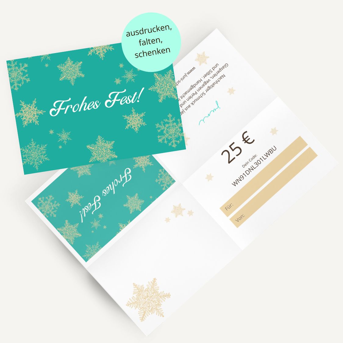 25 Euro Gutschein - Frohes Fest