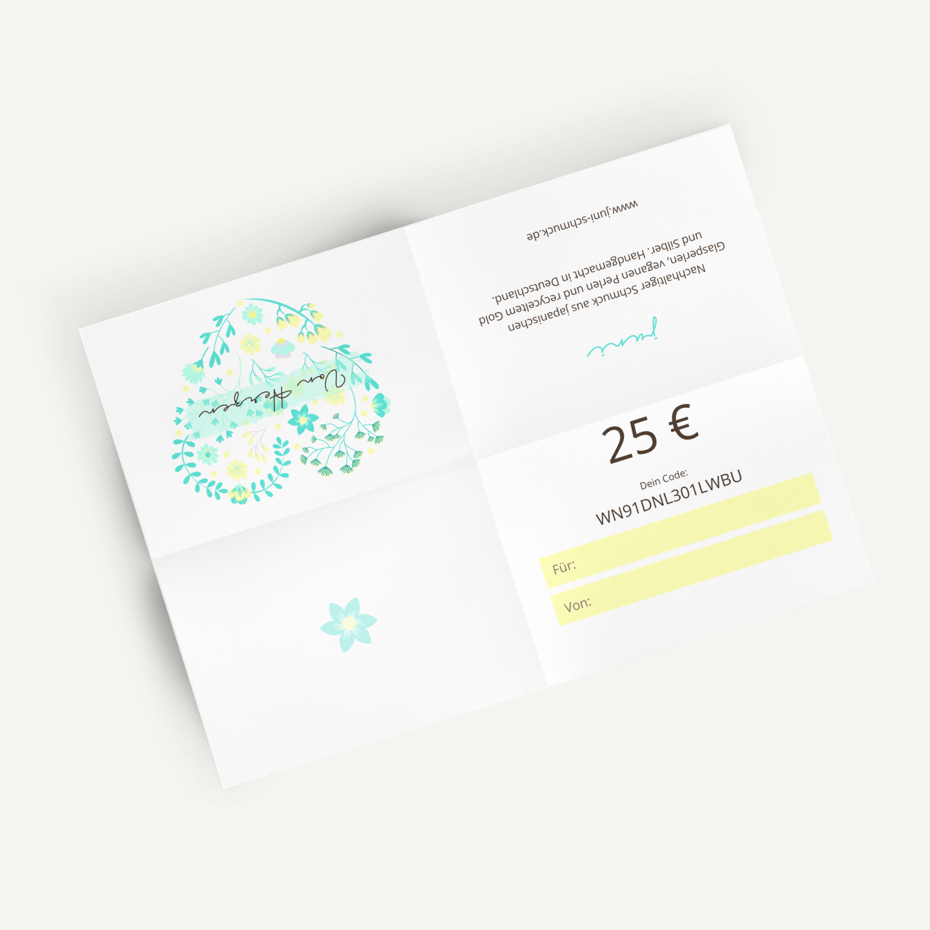 25 Euro Gutschein - von Herzen