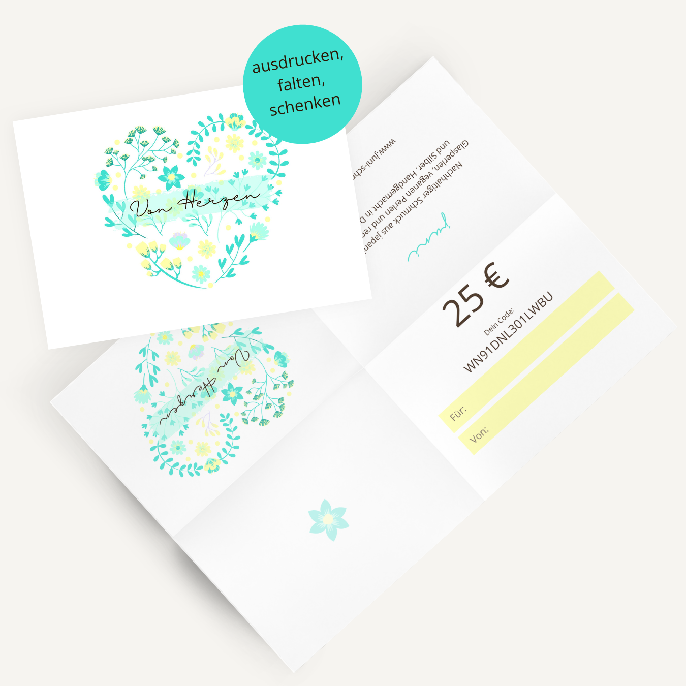 25 Euro Gutschein - von Herzen