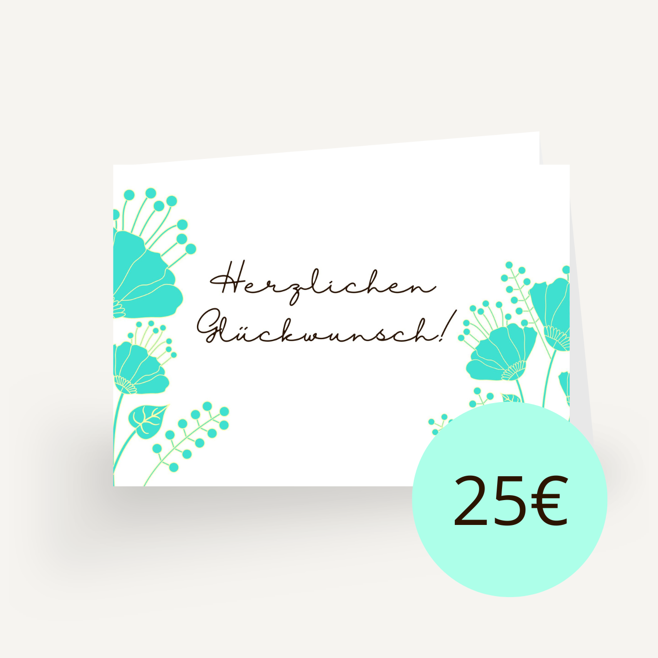 25 Euro Gutschein - Herzlichen Glückwunsch