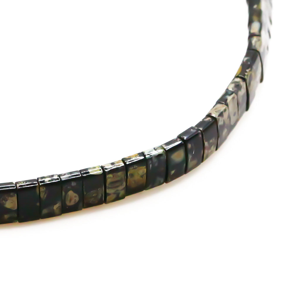 schwarzes damen perlenarmband