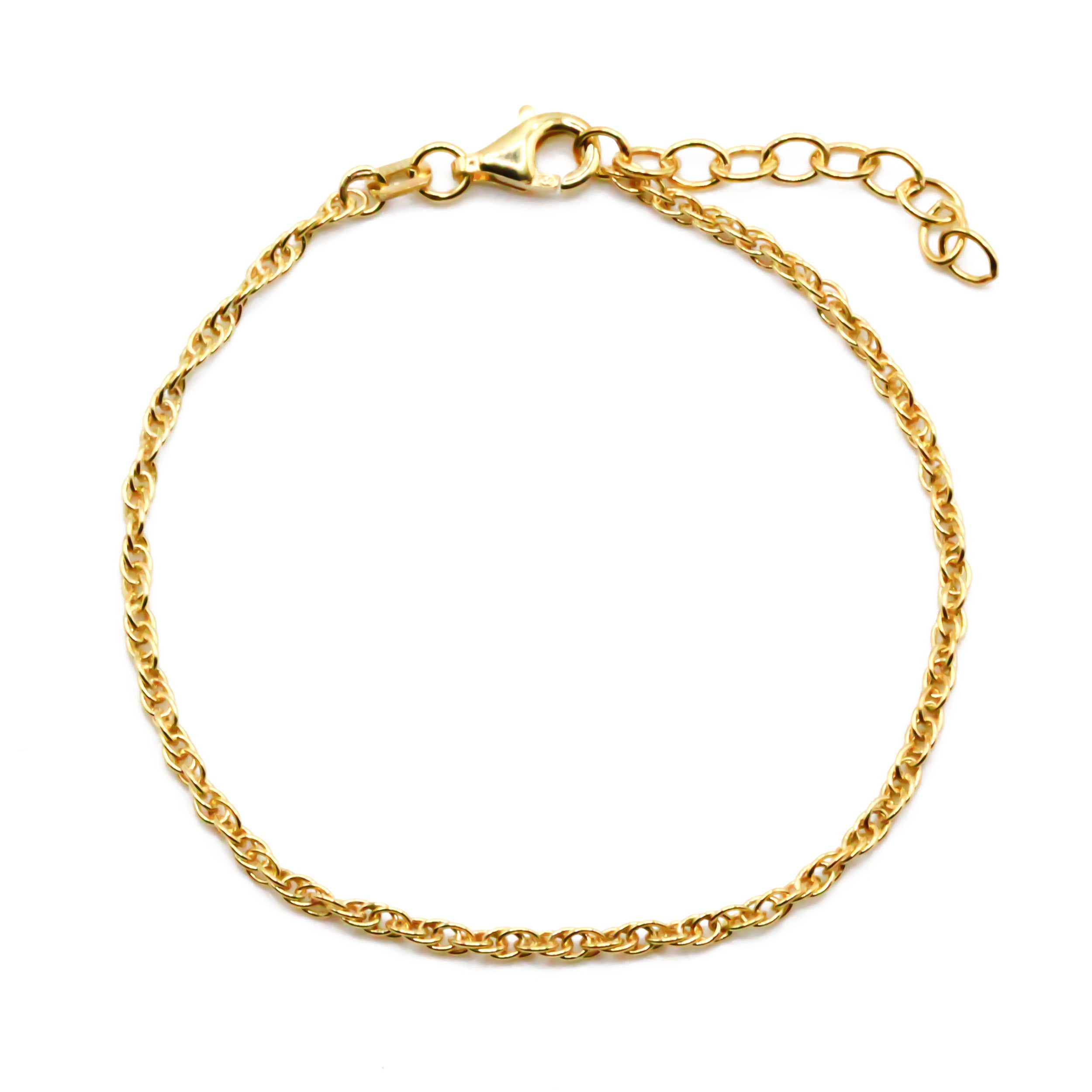 doppelanker goldarmband mit karabiner