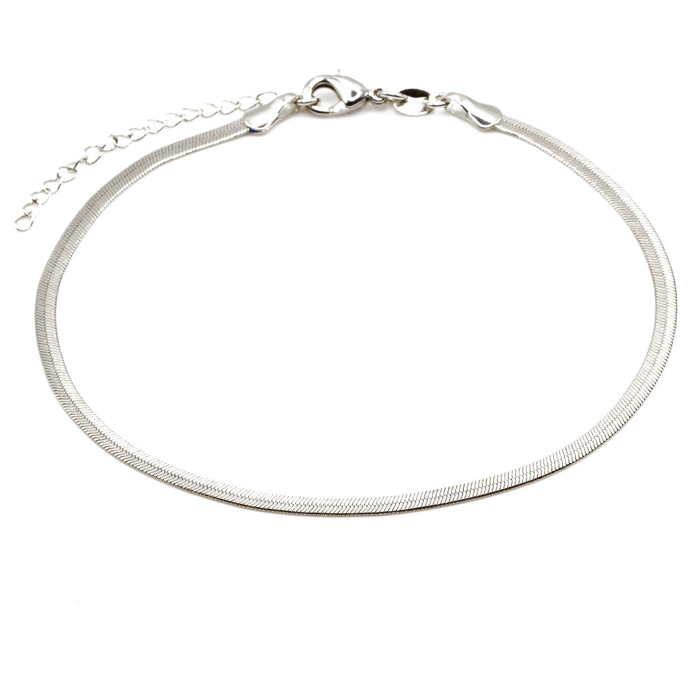 Fußkette Rhodium