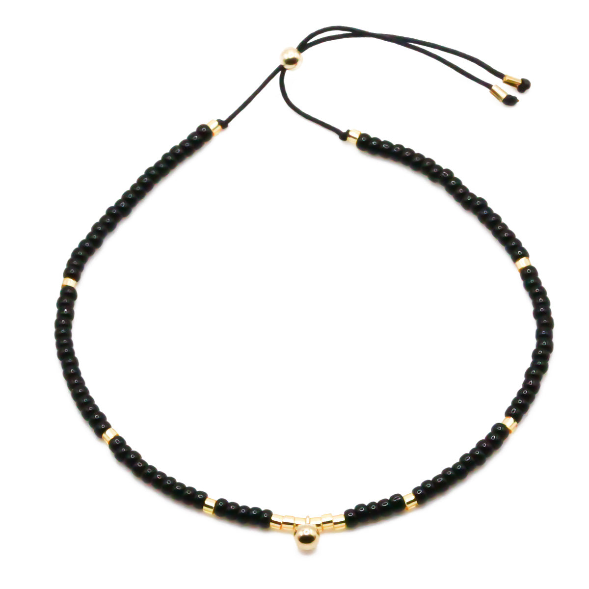 schwarzes Perlenarmband