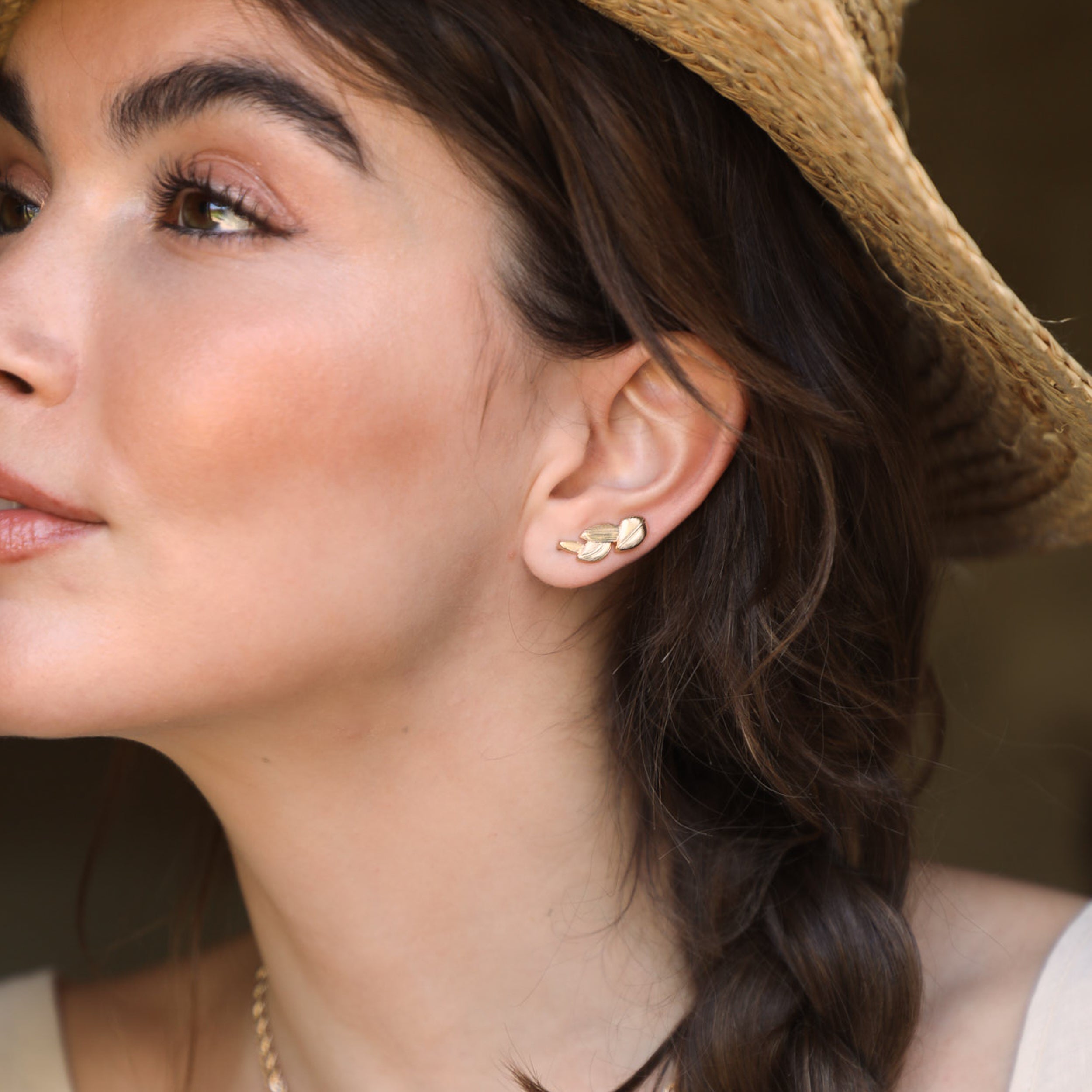 gold ohrringe earclimber für damen