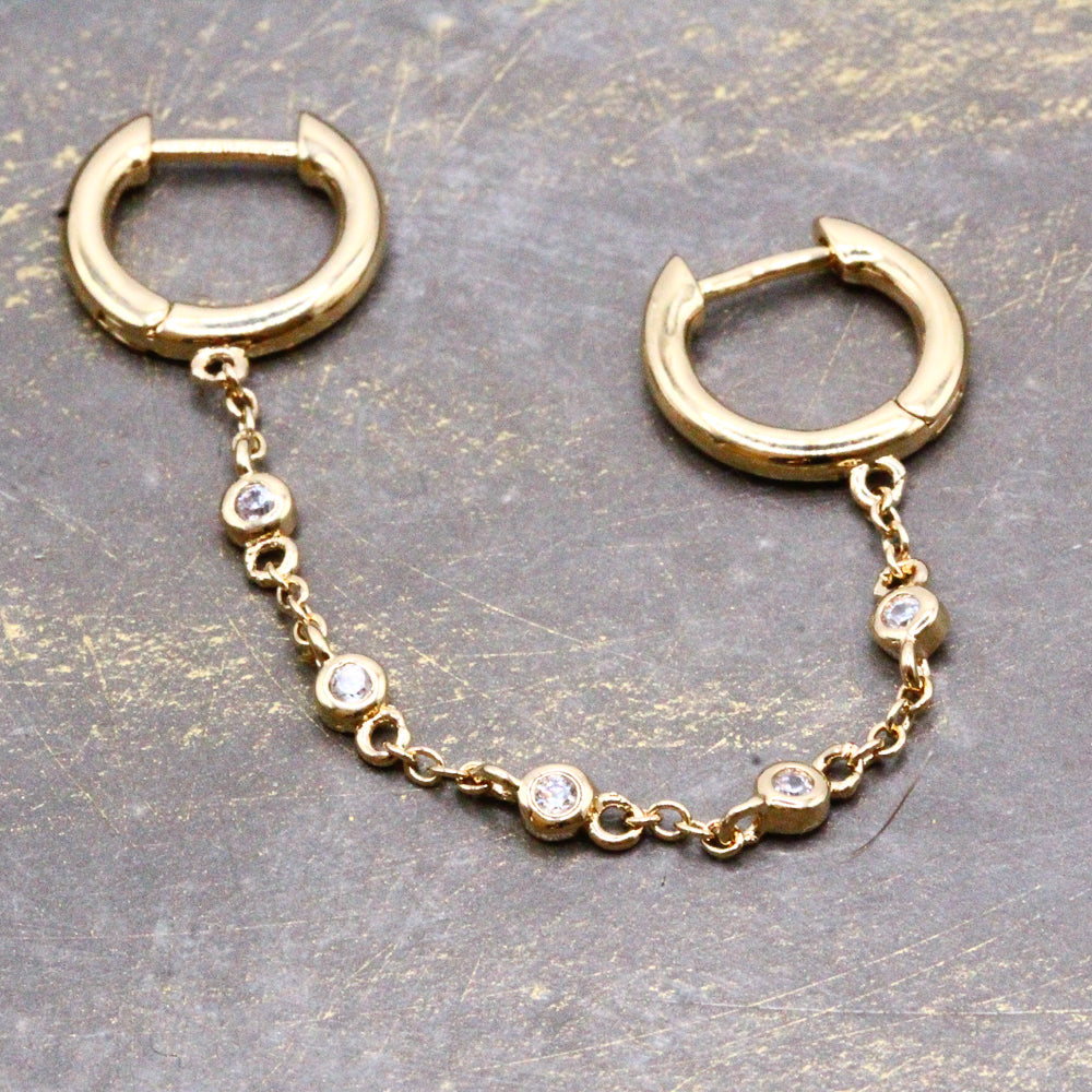 Wasserfeste ohrkette Ohrringe Gold