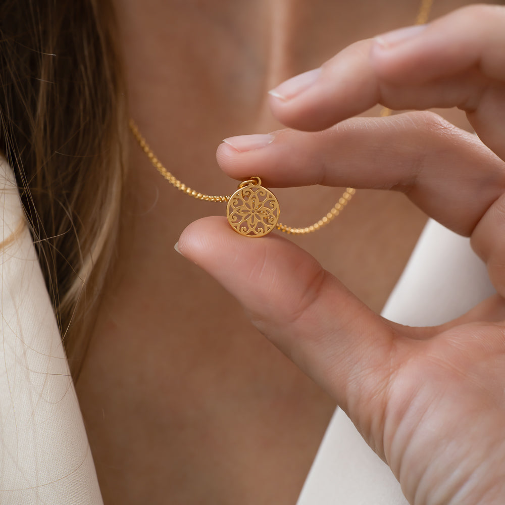 Goldkette Anhänger rund