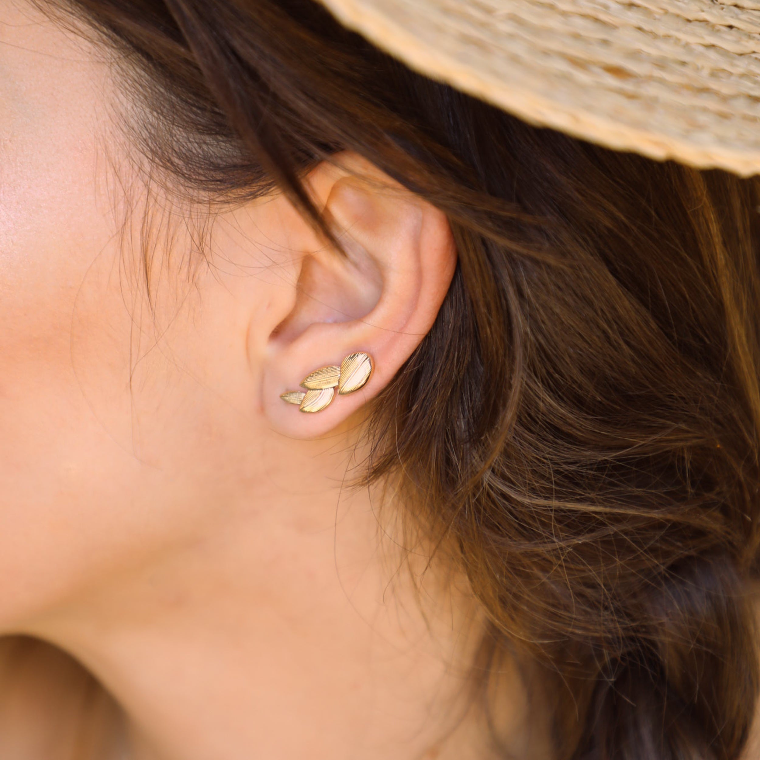 ohrstecker gold für damen als earclimber