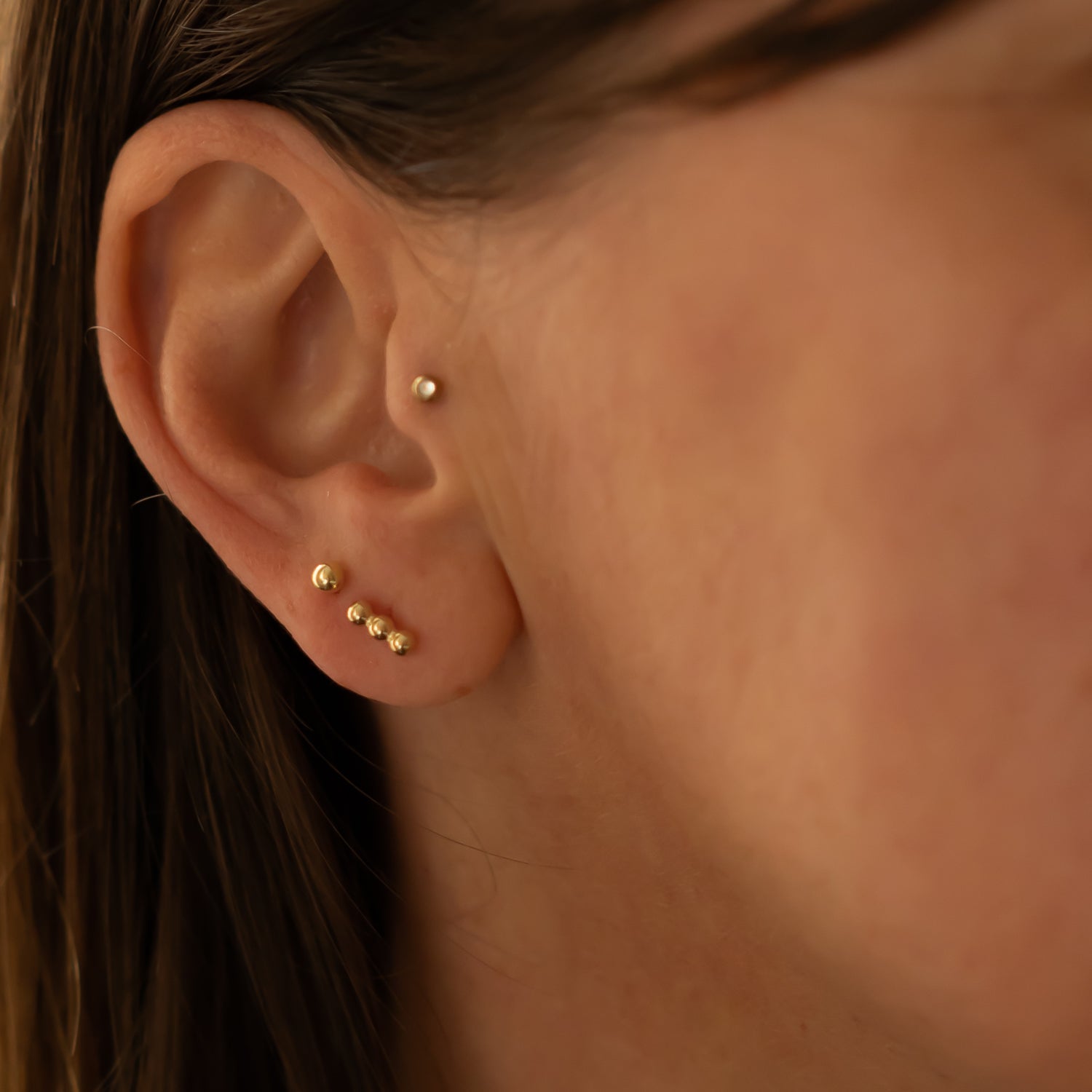 Ohrstecker Kugeln Gold und Silber