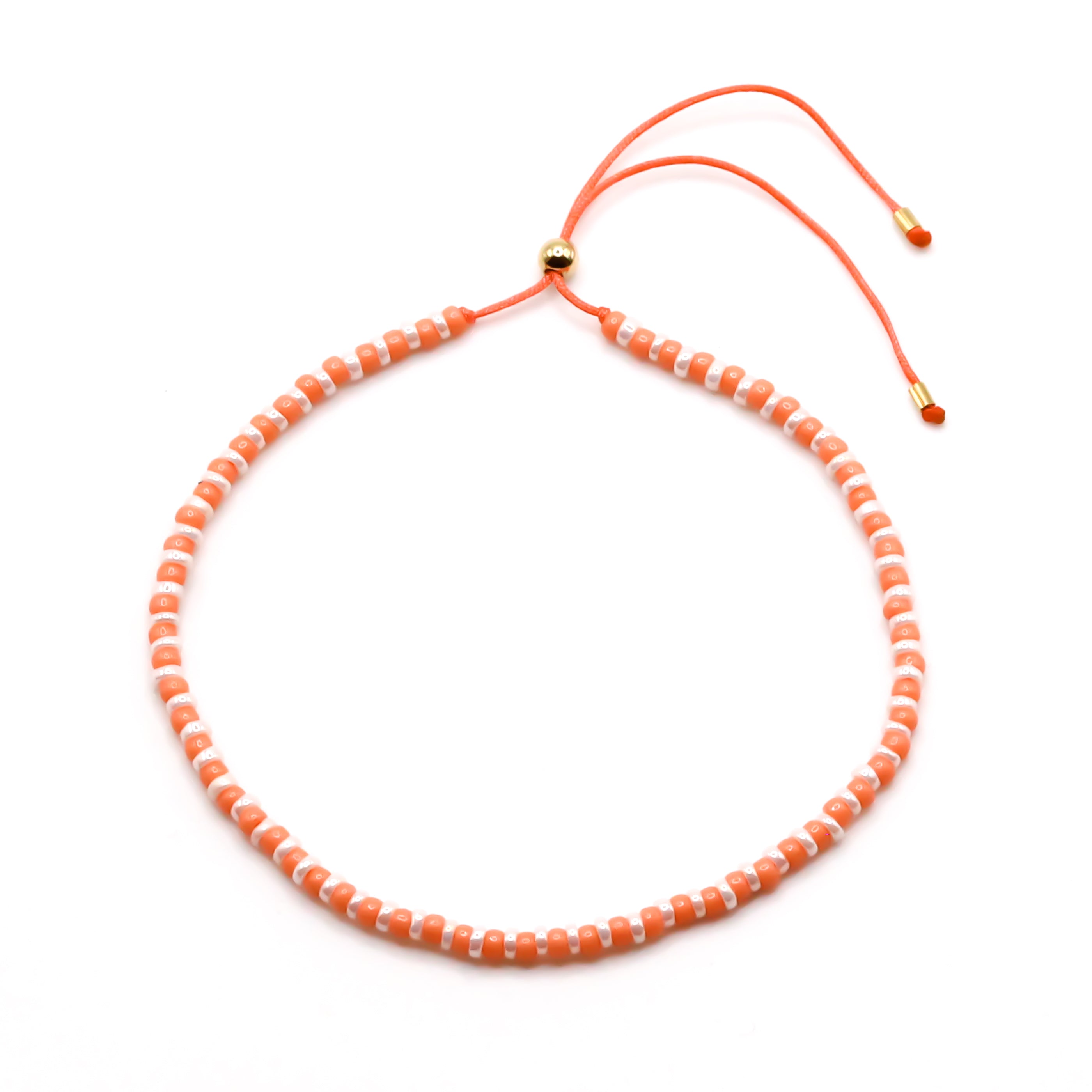 damen perlenarmband apricot