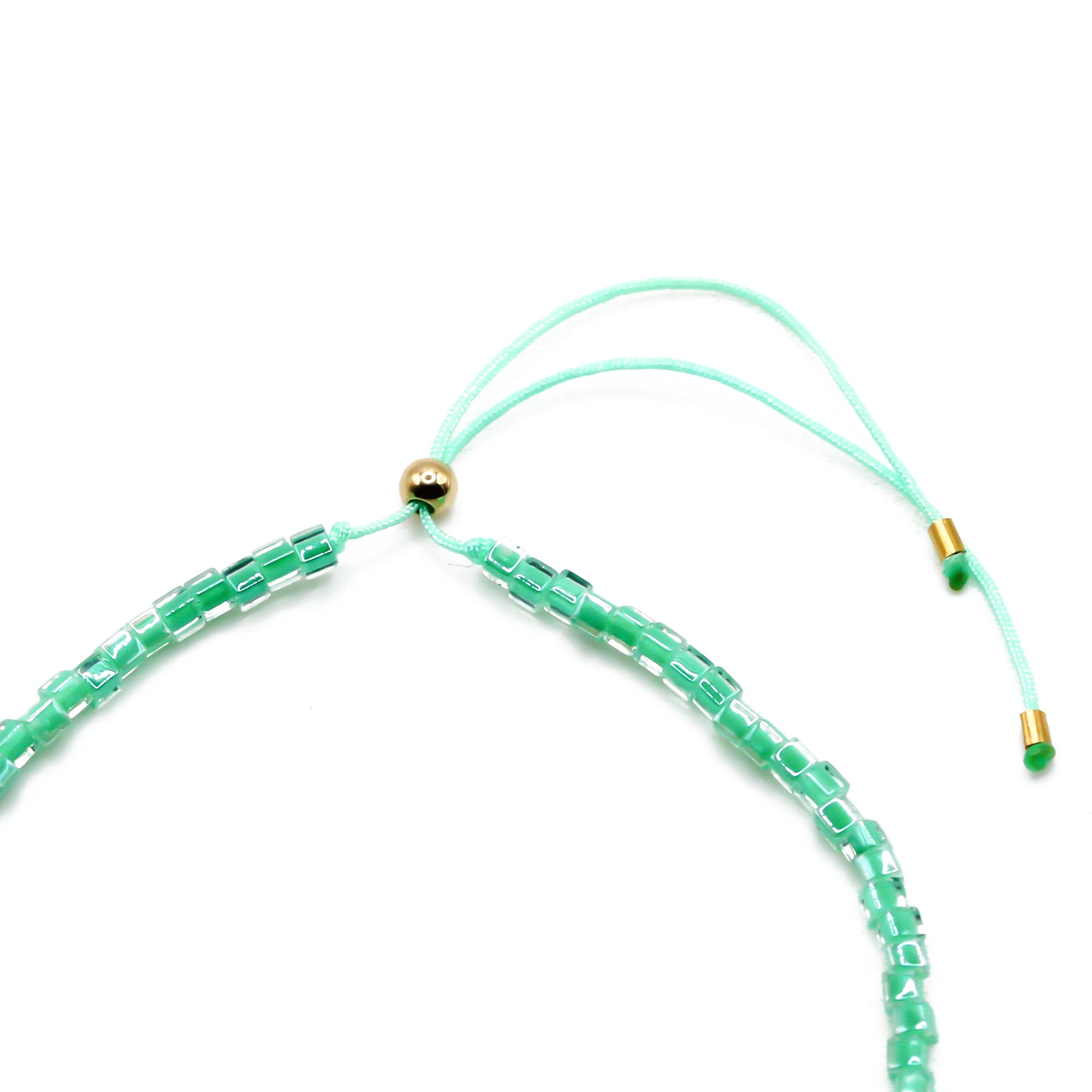 mint türkises zartes armband für sommer mit verstellbarem verschluss